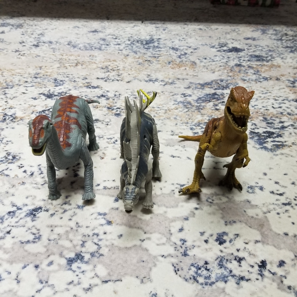 Kid Galaxy Dinosaurs T-Rex, Long Neck, Stegosaurus Figures